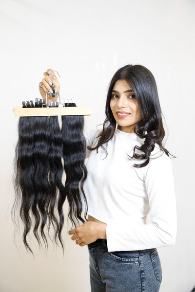 Tape-In Hair Extensions | Reusable Remy Human Hair | 20 & 40 Tape Packs India