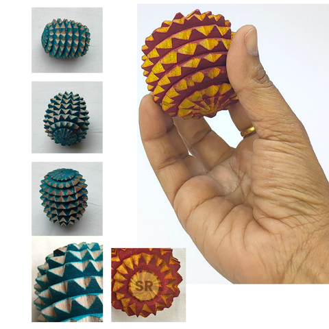 Wooden Reflexology Ball – Handmade Acupressure Massage Ball