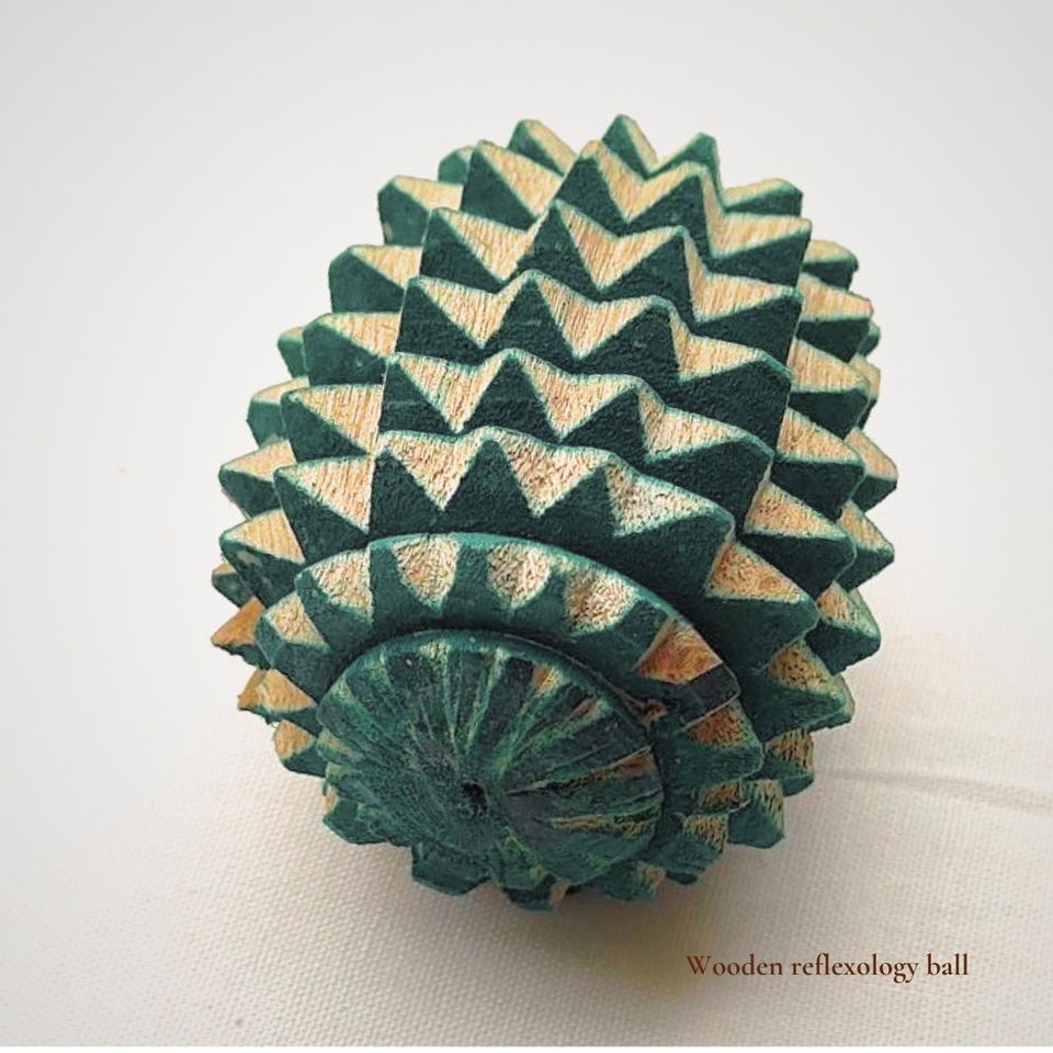 Wooden Reflexology Ball – Handmade Acupressure Massage Ball