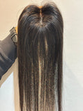 Hair Topper for Postpartum Hair Loss | Silk Base | Natural Black | Straight | Remy Hair India