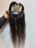 Hair Topper for Alopecia & Full Coverage | Silk Base | Natural Black | Straight | Remy Hair India