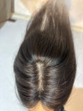 Hair Topper for Alopecia & Full Coverage | Silk Base | Natural Black | Straight | Remy Hair India