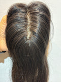 Hair Topper for Volume & Thin Hair | Silk Base | Natural Black | Straight | Remy Hair India