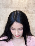 Hair Topper for Postpartum Hair Loss | Silk Base | Natural Black | Straight | Remy Hair India